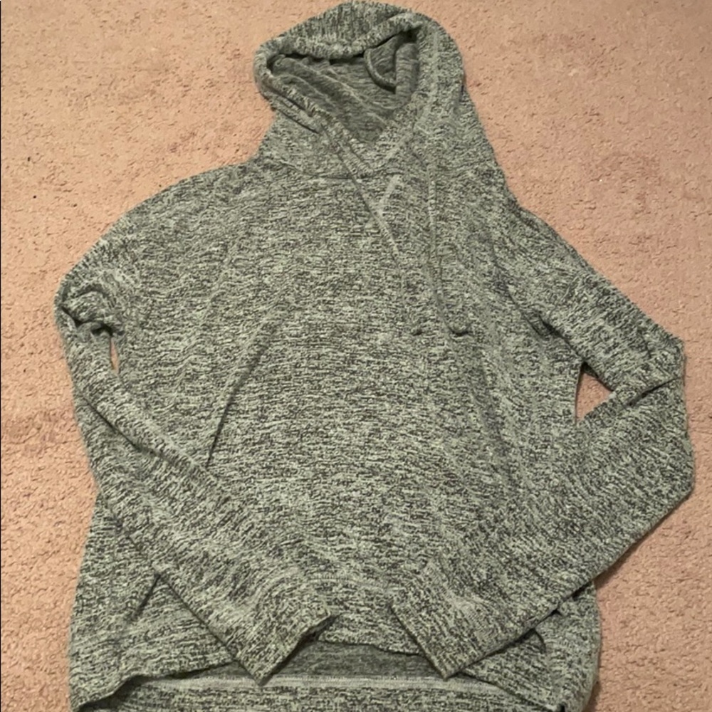 grey/blue long sleeve hoodie